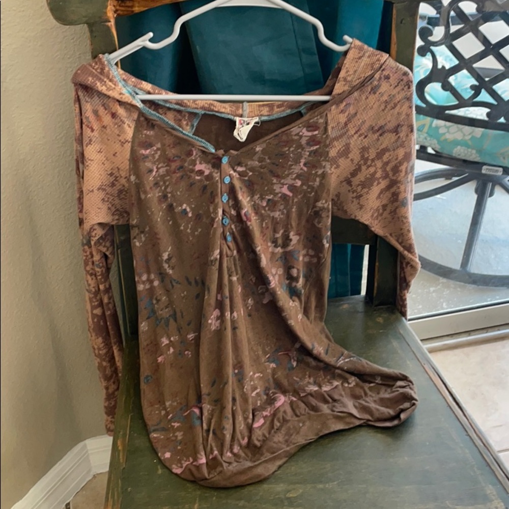 Free people hooded shirt